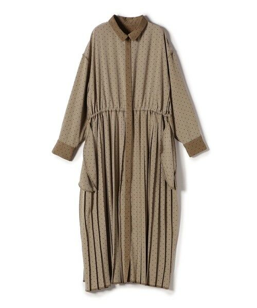 SHIPS / シップス ロング・マキシ丈ワンピース | SHIPS Colors:〈手洗い可能〉ドット プリント プリーツ シャツ ワンピース | 詳細8