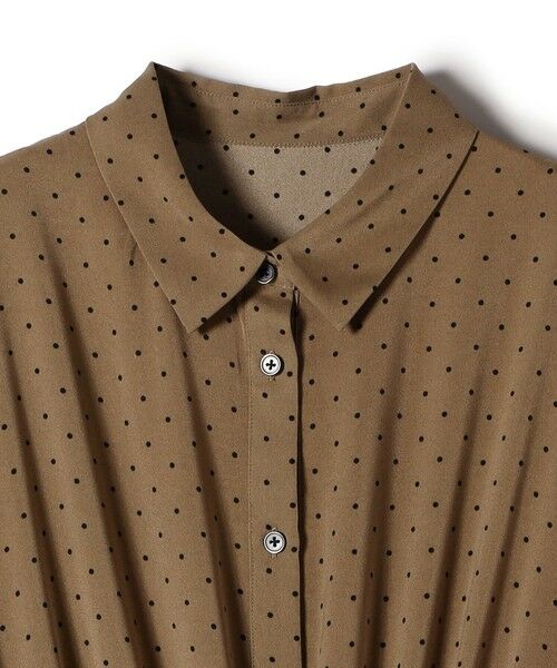 SHIPS / シップス ロング・マキシ丈ワンピース | SHIPS Colors:〈手洗い可能〉ドット プリント プリーツ シャツ ワンピース | 詳細10