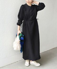 SHIPS / シップス ロング・マキシ丈ワンピース | SHIPS Colors:〈手洗い可能〉プリーツ デザイン ロングスリーブ ワンピース◇