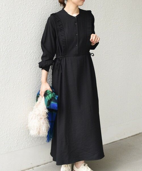 SHIPS / シップス ロング・マキシ丈ワンピース | SHIPS Colors:〈手洗い可能〉プリーツ デザイン ロングスリーブ ワンピース◇ | 詳細6