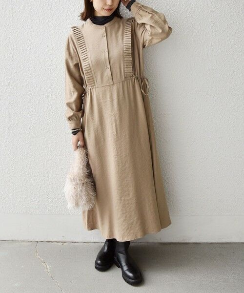SHIPS / シップス ロング・マキシ丈ワンピース | SHIPS Colors:〈手洗い可能〉プリーツ デザイン ロングスリーブ ワンピース◇ | 詳細20