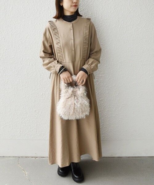 SHIPS / シップス ロング・マキシ丈ワンピース | SHIPS Colors:〈手洗い可能〉プリーツ デザイン ロングスリーブ ワンピース◇ | 詳細21