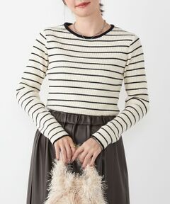 SHIPS / シップス ニット・セーター | SHIPS Colors:〈手洗い可〉ボーダー リブ クルーネック ニット◇