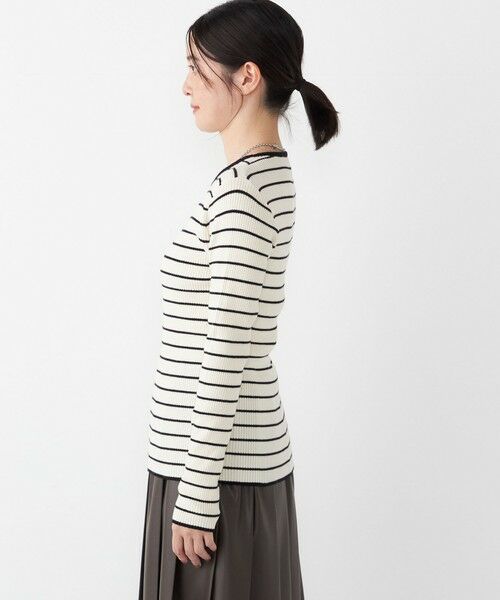 SHIPS / シップス ニット・セーター | SHIPS Colors:〈手洗い可〉ボーダー リブ クルーネック ニット◇ | 詳細4