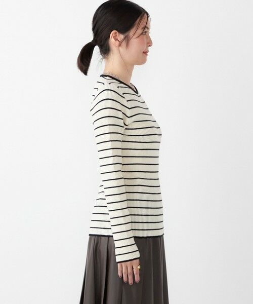 SHIPS / シップス ニット・セーター | SHIPS Colors:〈手洗い可〉ボーダー リブ クルーネック ニット◇ | 詳細6