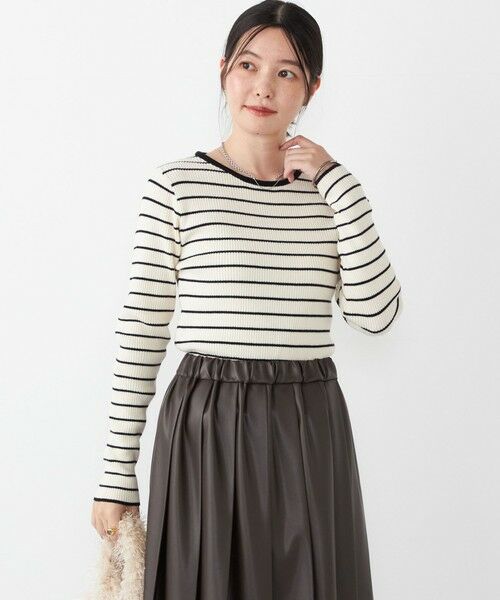 SHIPS / シップス ニット・セーター | SHIPS Colors:〈手洗い可〉ボーダー リブ クルーネック ニット◇ | 詳細10