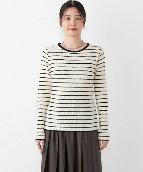 SHIPS / シップス ニット・セーター | SHIPS Colors:〈手洗い可〉ボーダー リブ クルーネック ニット◇ | 詳細3