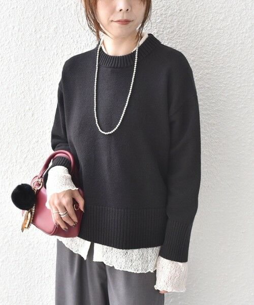 SHIPS / シップス ニット・セーター | 《新色予約》SHIPS Colors:〈手洗い可能〉フラッフィー クルーネック ニット◆ | 詳細24