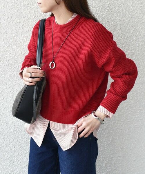 SHIPS / シップス ニット・セーター | SHIPS Colors:〈手洗い可能〉畦 クルーネック ニット◇ | 詳細21