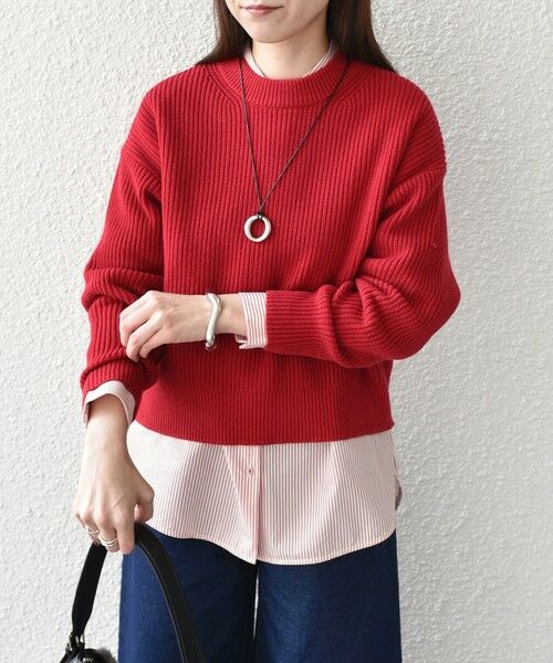 SHIPS / シップス ニット・セーター | SHIPS Colors:〈手洗い可能〉畦 クルーネック ニット◇ | 詳細22