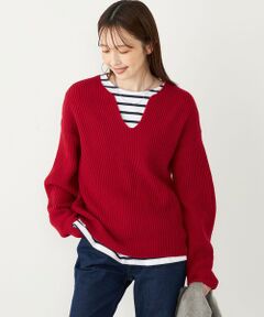 SHIPS / シップス ニット・セーター | SHIPS Colors:〈手洗い可能〉畦 スキッパー ニット◇