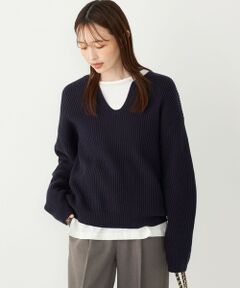 SHIPS / シップス ニット・セーター | SHIPS Colors:〈手洗い可能〉畦 スキッパー ニット◇