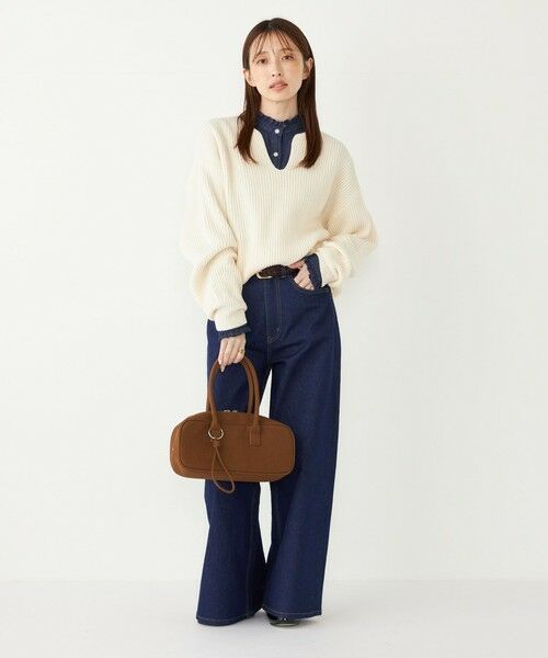 SHIPS / シップス ニット・セーター | SHIPS Colors:〈手洗い可能〉畦 スキッパー ニット◇ | 詳細3