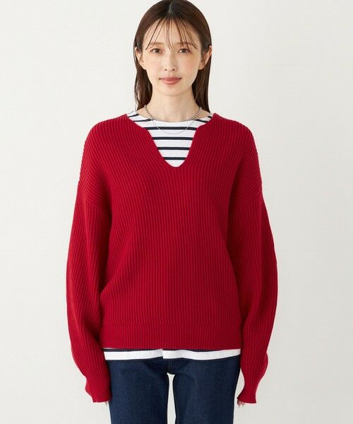 SHIPS / シップス ニット・セーター | SHIPS Colors:〈手洗い可能〉畦 スキッパー ニット◇ | 詳細11