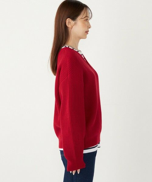 SHIPS / シップス ニット・セーター | SHIPS Colors:〈手洗い可能〉畦 スキッパー ニット◇ | 詳細14