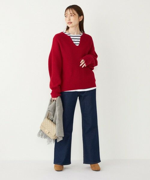 SHIPS / シップス ニット・セーター | SHIPS Colors:〈手洗い可能〉畦 スキッパー ニット◇ | 詳細19