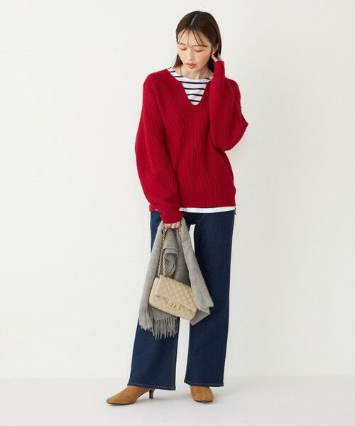 SHIPS / シップス ニット・セーター | SHIPS Colors:〈手洗い可能〉畦 スキッパー ニット◇ | 詳細20