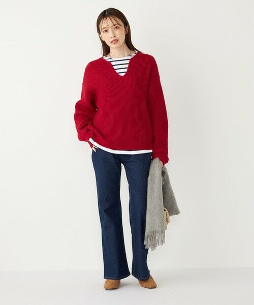 SHIPS / シップス ニット・セーター | SHIPS Colors:〈手洗い可能〉畦 スキッパー ニット◇ | 詳細21