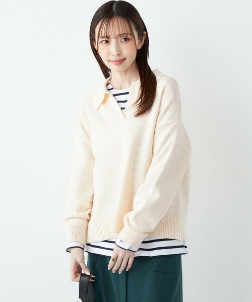 SHIPS / シップス ニット・セーター | SHIPS Colors:〈手洗い可能〉フラッフィー スキッパー ニット◇ | 詳細4