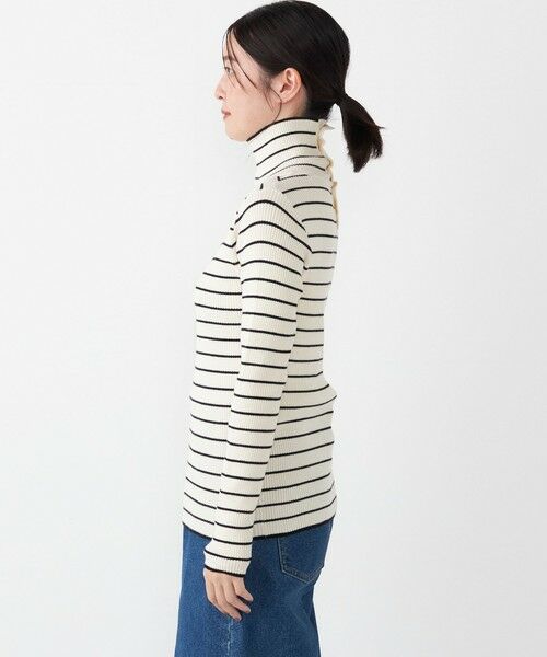 SHIPS / シップス ニット・セーター | SHIPS Colors:〈手洗い可能〉ボーダー リブ タートルネック ニット◇ | 詳細4