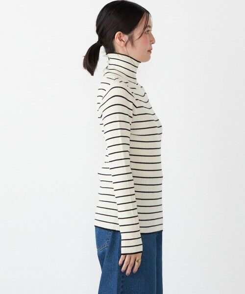 SHIPS / シップス ニット・セーター | SHIPS Colors:〈手洗い可能〉ボーダー リブ タートルネック ニット◇ | 詳細6