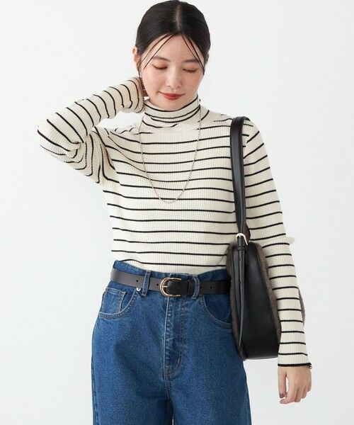 SHIPS / シップス ニット・セーター | SHIPS Colors:〈手洗い可能〉ボーダー リブ タートルネック ニット◇ | 詳細12