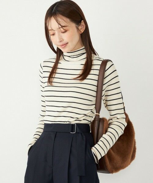 SHIPS / シップス ニット・セーター | SHIPS Colors:〈手洗い可能〉ボーダー リブ タートルネック ニット◇ | 詳細22