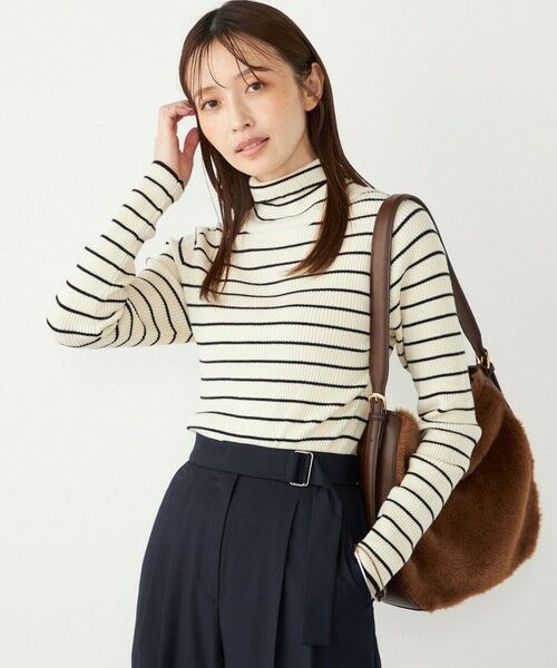 SHIPS / シップス ニット・セーター | SHIPS Colors:〈手洗い可能〉ボーダー リブ タートルネック ニット◇ | 詳細23