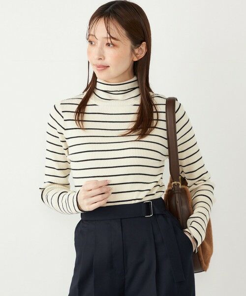 SHIPS / シップス ニット・セーター | SHIPS Colors:〈手洗い可能〉ボーダー リブ タートルネック ニット◇ | 詳細24