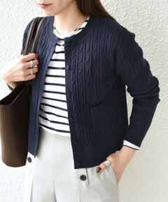 SHIPS / シップス カーディガン・ボレロ | 《一部追加・新色予約》SHIPS Colors:〈手洗い可能〉ミニケーブル カーディガン◆
