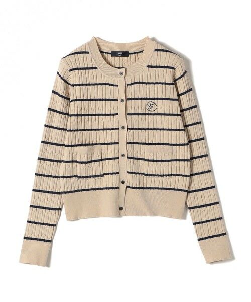 SHIPS / シップス カーディガン・ボレロ | 《一部追加・新色予約》SHIPS Colors:〈手洗い可能〉ミニケーブル カーディガン◆ | 詳細7