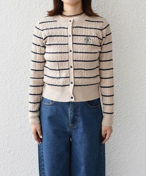 SHIPS / シップス カーディガン・ボレロ | 《一部追加・新色予約》SHIPS Colors:〈手洗い可能〉ミニケーブル カーディガン◆ | 詳細9