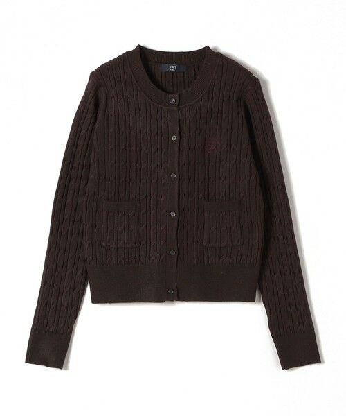SHIPS for women/シップスウィメン SHIPS Colors:〈手洗い可能〉ミニケーブル カーディガン ブラウン ONE SIZE SHIPS for women/シップスウィメン SHIPS Colors:〈手洗い可能〉ミニケーブル カーディガン ブラウン ONE SIZE