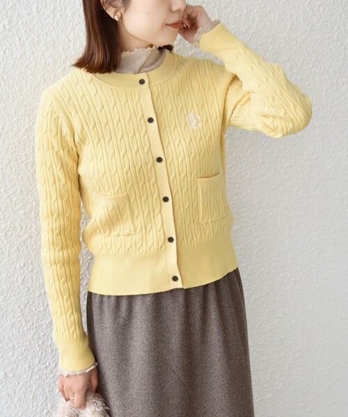 SHIPS / シップス カーディガン・ボレロ | 《一部追加・新色予約》SHIPS Colors:〈手洗い可能〉ミニケーブル カーディガン◆ | 詳細22