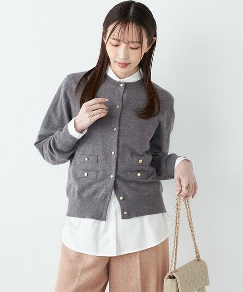 SHIPS / シップス カーディガン・ボレロ | SHIPS Colors:〈手洗い可能〉14ゲージ クルーネック カーディガン◇ | 詳細6