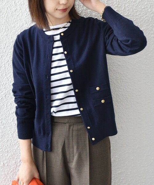 SHIPS / シップス カーディガン・ボレロ | SHIPS Colors:〈手洗い可能〉14ゲージ クルーネック カーディガン◇ | 詳細30