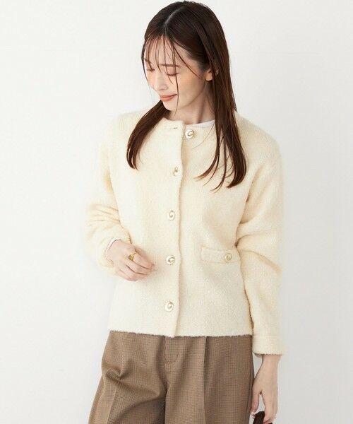 SHIPS / シップス カーディガン・ボレロ | SHIPS Colors:〈手洗い可能〉ブークレ ニット ジャケット | 詳細8