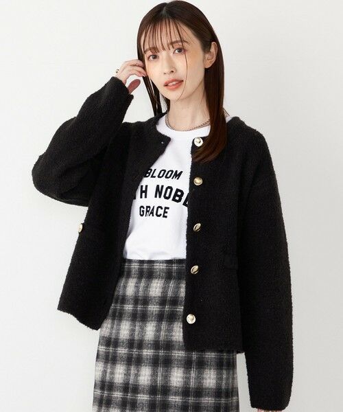 SHIPS / シップス カーディガン・ボレロ | SHIPS Colors:〈手洗い可能〉ブークレ ニット ジャケット | 詳細22