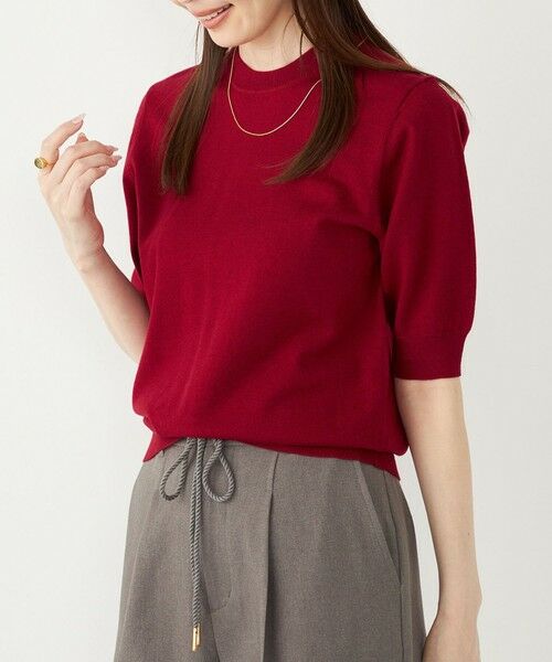 SHIPS for women/シップスウィメン SHIPS Colors:〈手洗い可能〉14ゲージ ショートスリーブ ニット ワイン ONE SIZE SHIPS for women/シップスウィメン SHIPS Colors:〈手洗い可能〉14ゲージ ショートスリーブ ニット ワイン ONE SIZE