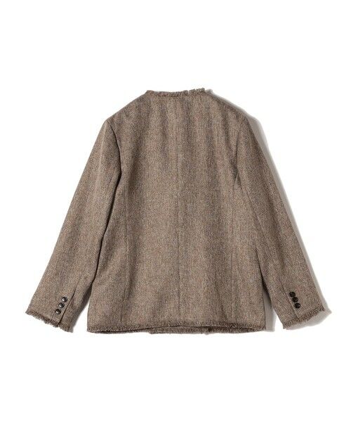 SHIPS / シップス ノーカラージャケット | SHIPS Colors:フリンジ ヘリンボーン ジャケット | 詳細14