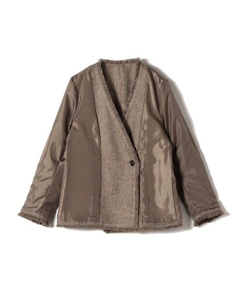 SHIPS / シップス ノーカラージャケット | SHIPS Colors:フリンジ ヘリンボーン ジャケット | 詳細15