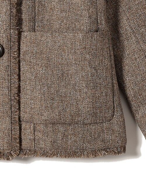SHIPS / シップス ノーカラージャケット | SHIPS Colors:フリンジ ヘリンボーン ジャケット | 詳細19
