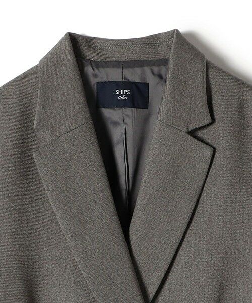 りゅう シップス SHIPS 超高級 秋冬 テーラードジャケット SHIPS シップス テーラードジャケット サイズ44 グレー系