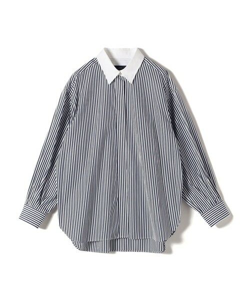 SHIPS for women/シップスウィメン SHIPS Primary Navy Label:SUVIN コットン クレリック シャツ ネイビー 36 SHIPS for women/シップスウィメン SHIPS Primary Navy Label:SUVIN コットン クレリック シャツ ネイビー 36