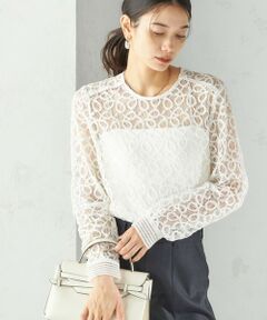 SHIPS / シップス シャツ・ブラウス | 〈手洗い可能〉トゥワール コード レース ブラウス（ホワイト）