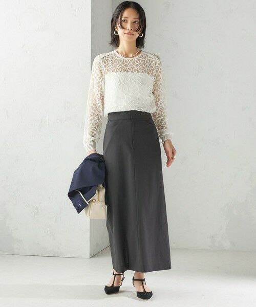 SHIPS / シップス シャツ・ブラウス | 〈手洗い可能〉トゥワール コード レース ブラウス(ホワイト) | 詳細1