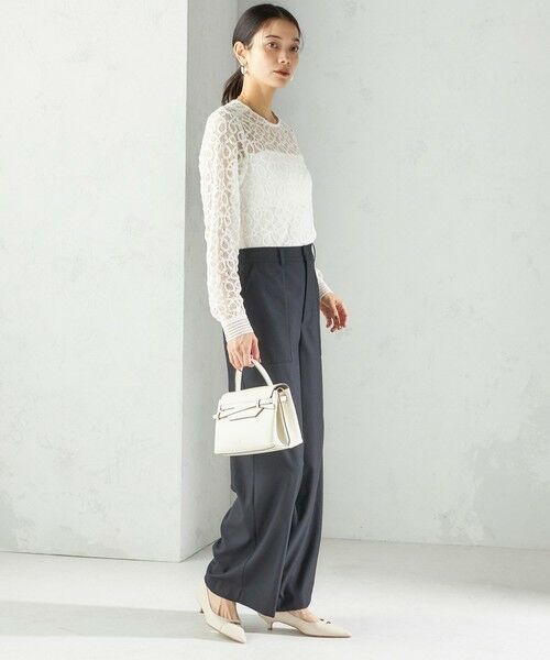 SHIPS / シップス シャツ・ブラウス | 〈手洗い可能〉トゥワール コード レース ブラウス(ホワイト) | 詳細13