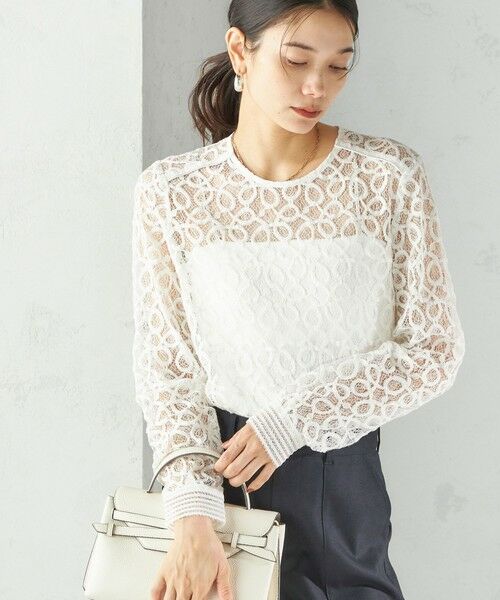 SHIPS / シップス シャツ・ブラウス | 〈手洗い可能〉トゥワール コード レース ブラウス(ホワイト)(ホワイト)