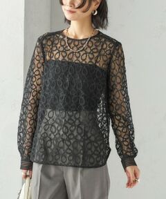 SHIPS / シップス シャツ・ブラウス | トゥワール コード レース ブラウス（ブラック）