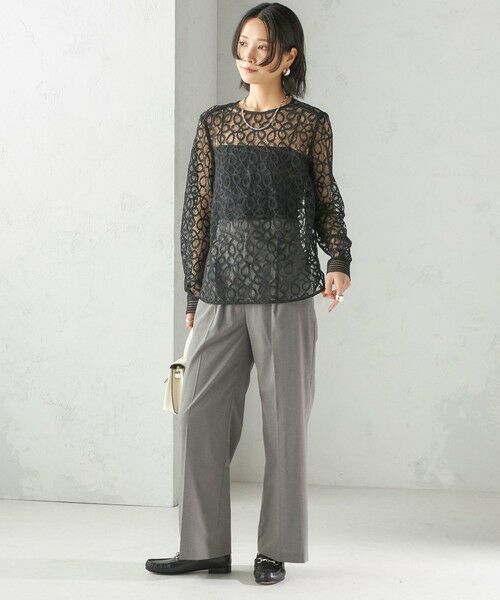 SHIPS / シップス シャツ・ブラウス | トゥワール コード レース ブラウス（ブラック） | 詳細1